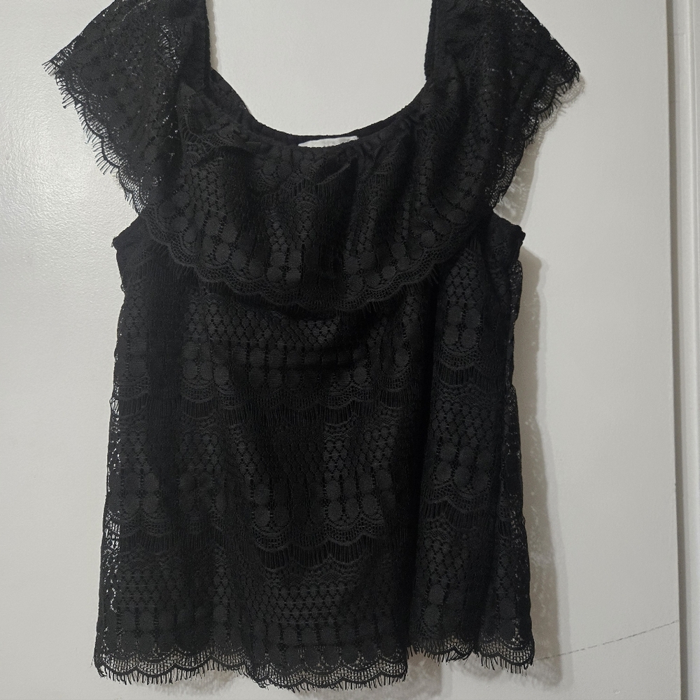Elegant Black Lace Top